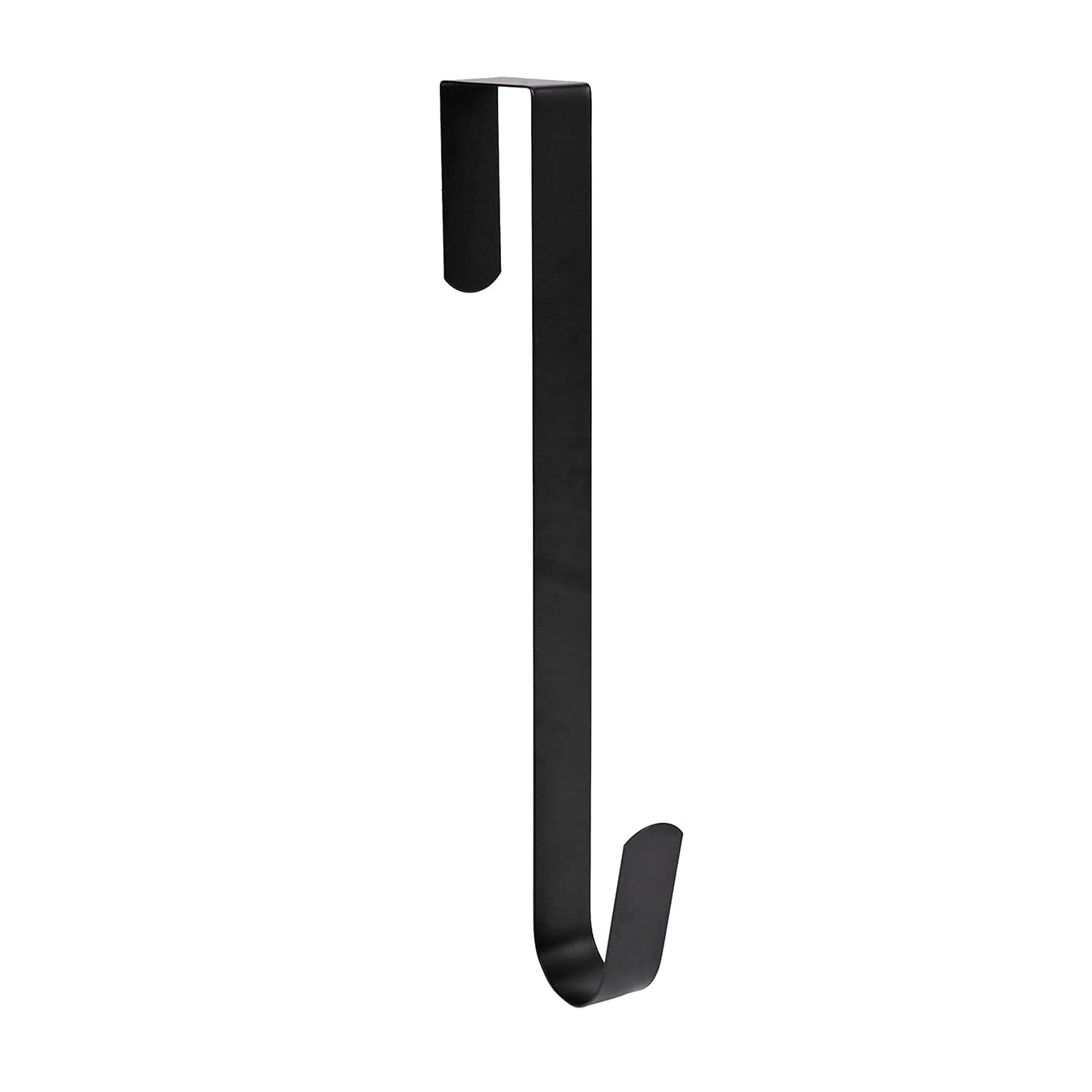 Sattiyrch 12" Wreath Hanger for Front Door,Steel Over The Door Hanger Hook,Wreath Door Hanger (Black,1)