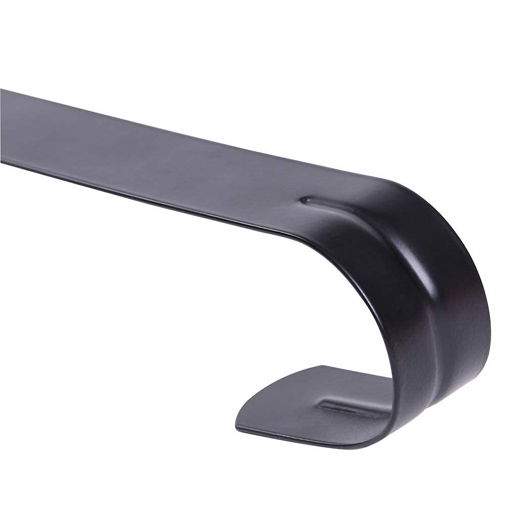 Sattiyrch 12" Wreath Hanger for Front Door,Steel Over The Door Hanger Hook,Wreath Door Hanger (Black,1)